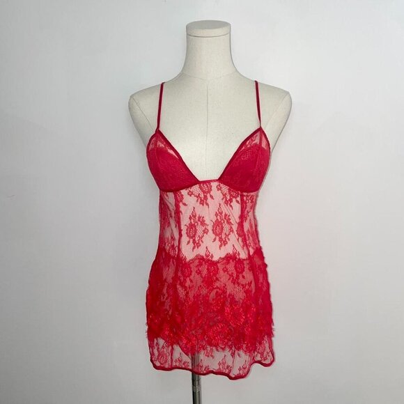 victoria-s-secret Other - Victorias Secret Very Sexy Y2K Red Lace Babydoll | Womens Size XS